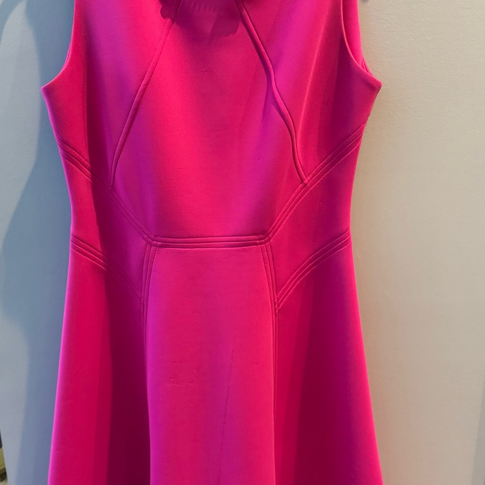 Stylish fuchsia sleeveless dress